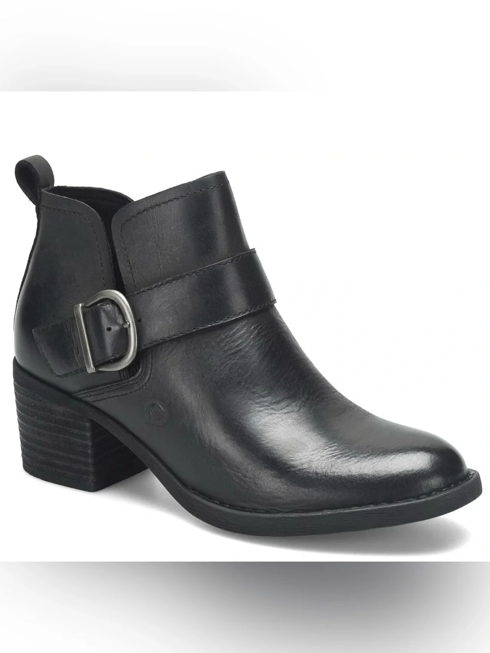 Born Royce Black Leather Buckle Ankle Boots Women’s Size 9M